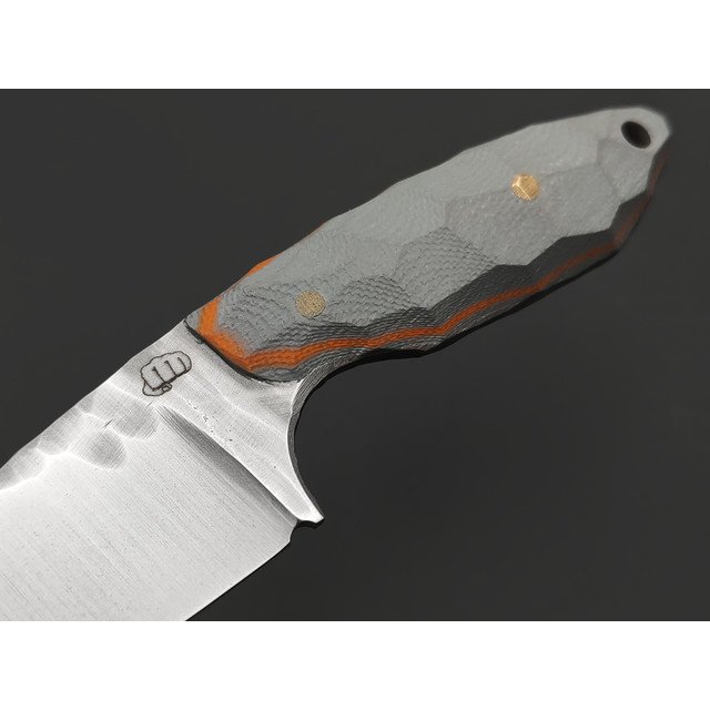 Андрей Кулаков нож KUL0127 сталь 95Х18, Рукоять G10 grey & orange
