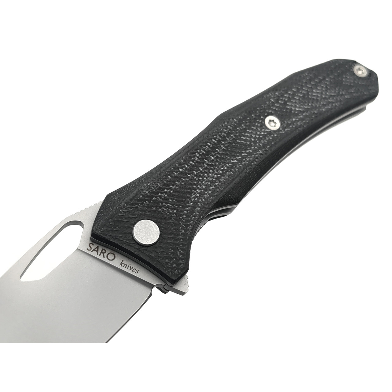 Saro нож Бизон сталь Aus-10, рукоять G10 black