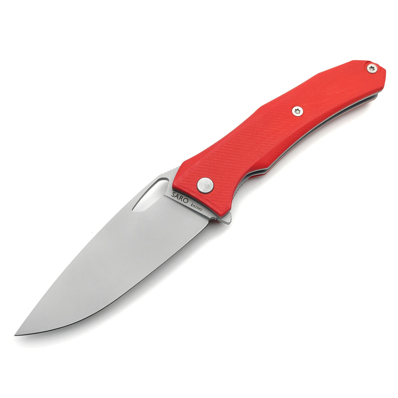 Saro нож Бизон сталь Aus-10, рукоять G10 red