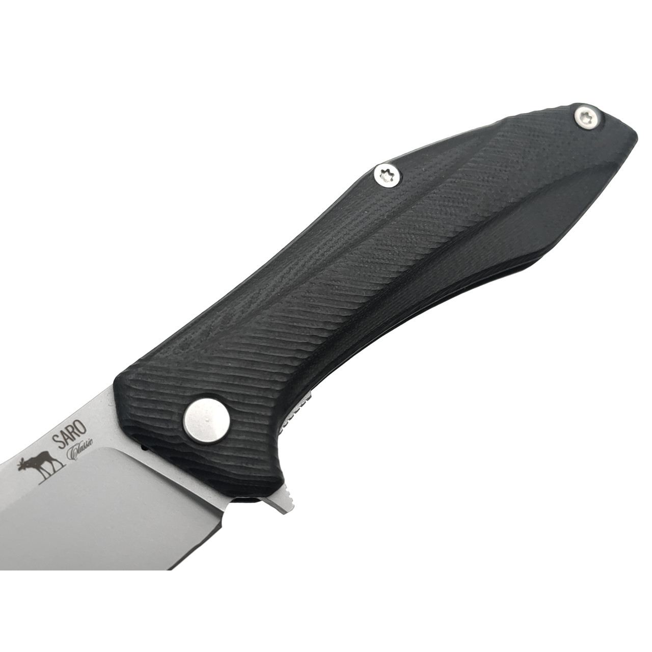 Saro нож Грач сталь Aus-10, рукоять G10 black