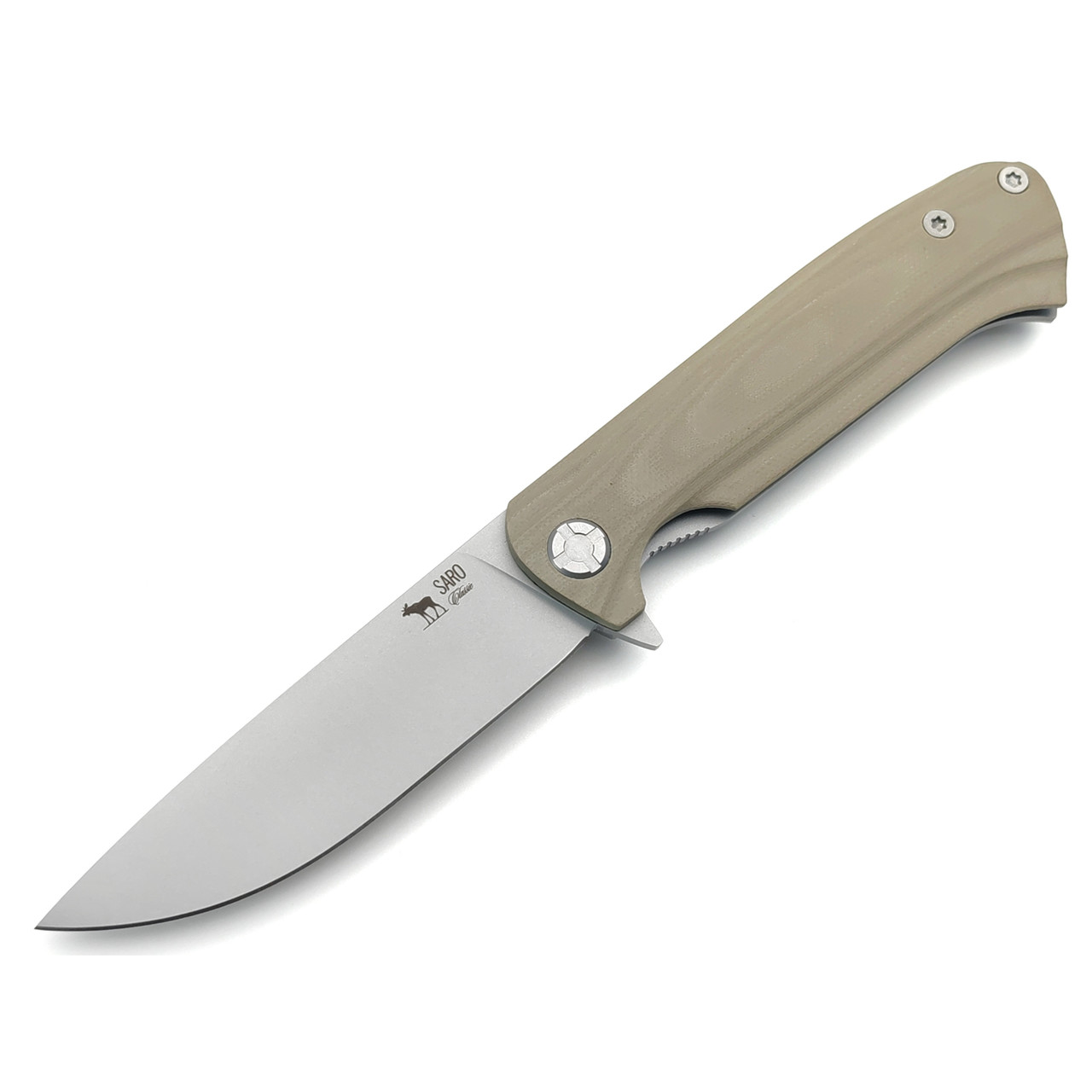 Saro нож Чиж Next сталь Aus-10, рукоять G10 tan