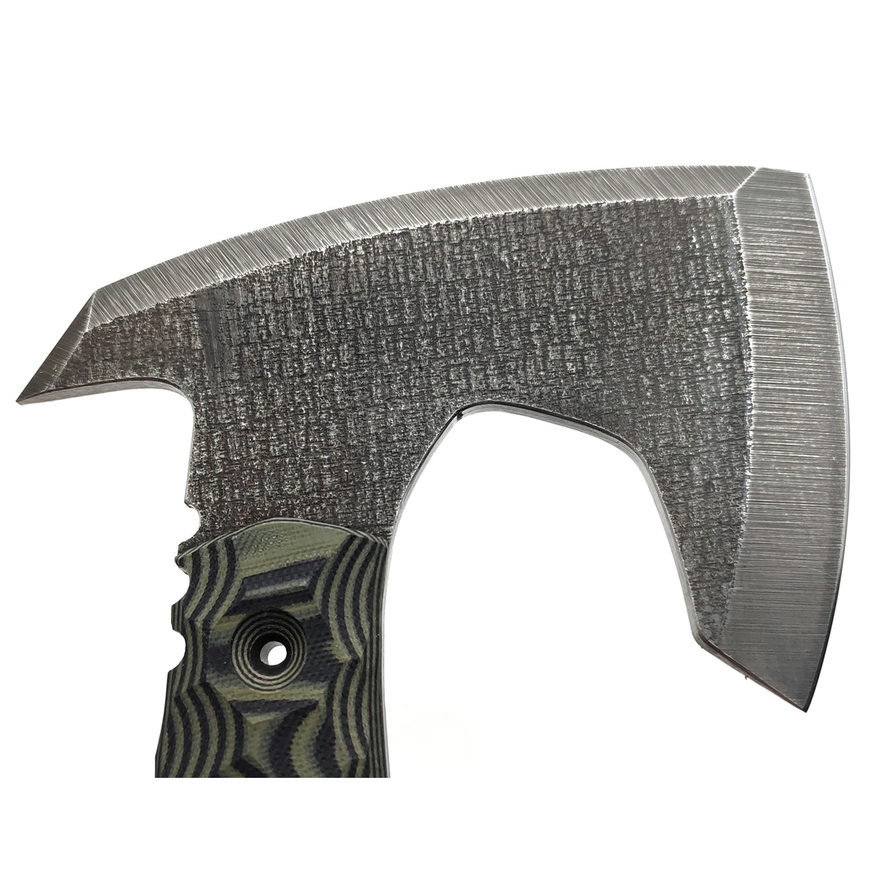 BRK топорик тактический ЦМ сталь K340, рукоять G10 OD green & black