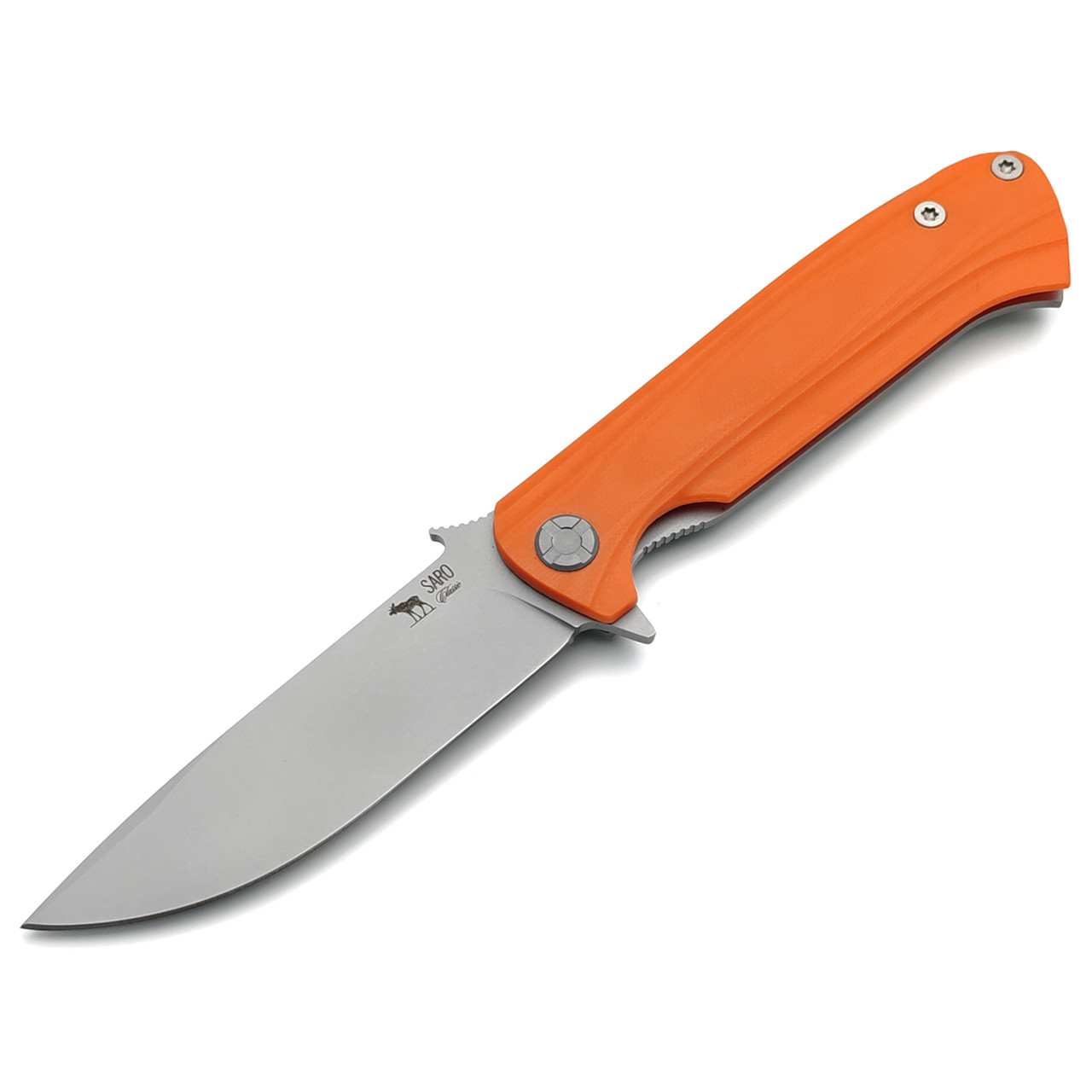 Saro нож Чиж Next HD сталь Aus-10, рукоять G10 orange