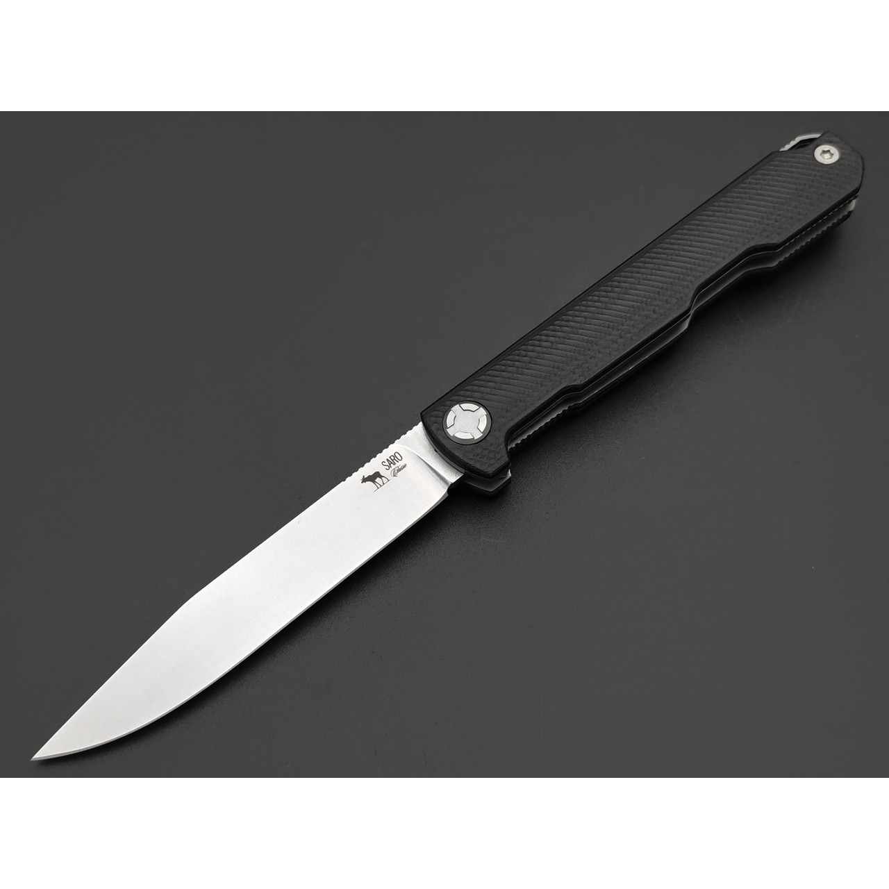 Saro нож Авиационный Single сталь Elmax, рукоять G10 black