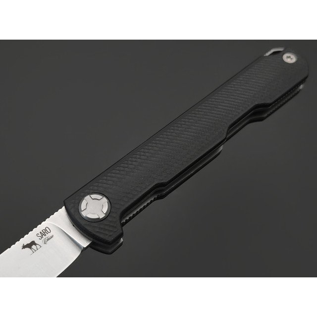Saro нож Авиационный Single сталь Elmax, рукоять G10 black
