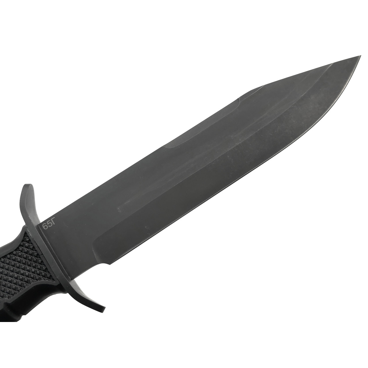 Saro нож НР-2000 черный, сталь 65Г, рукоять резина