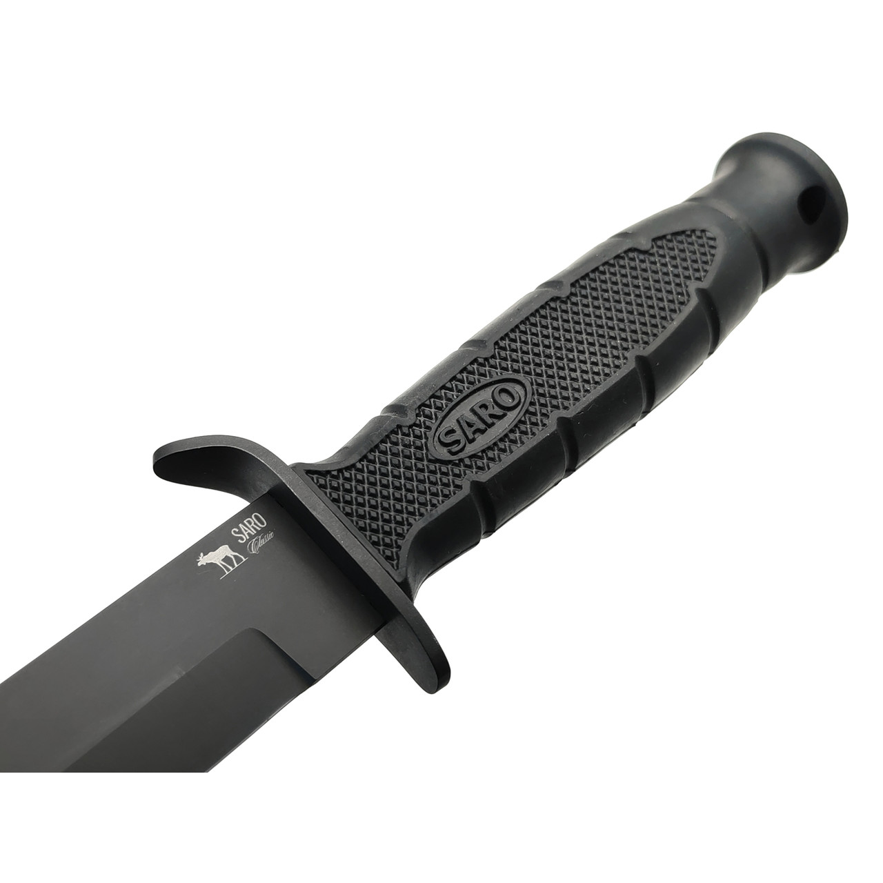 Saro нож НР-43 сталь 65Г, рукоять резина