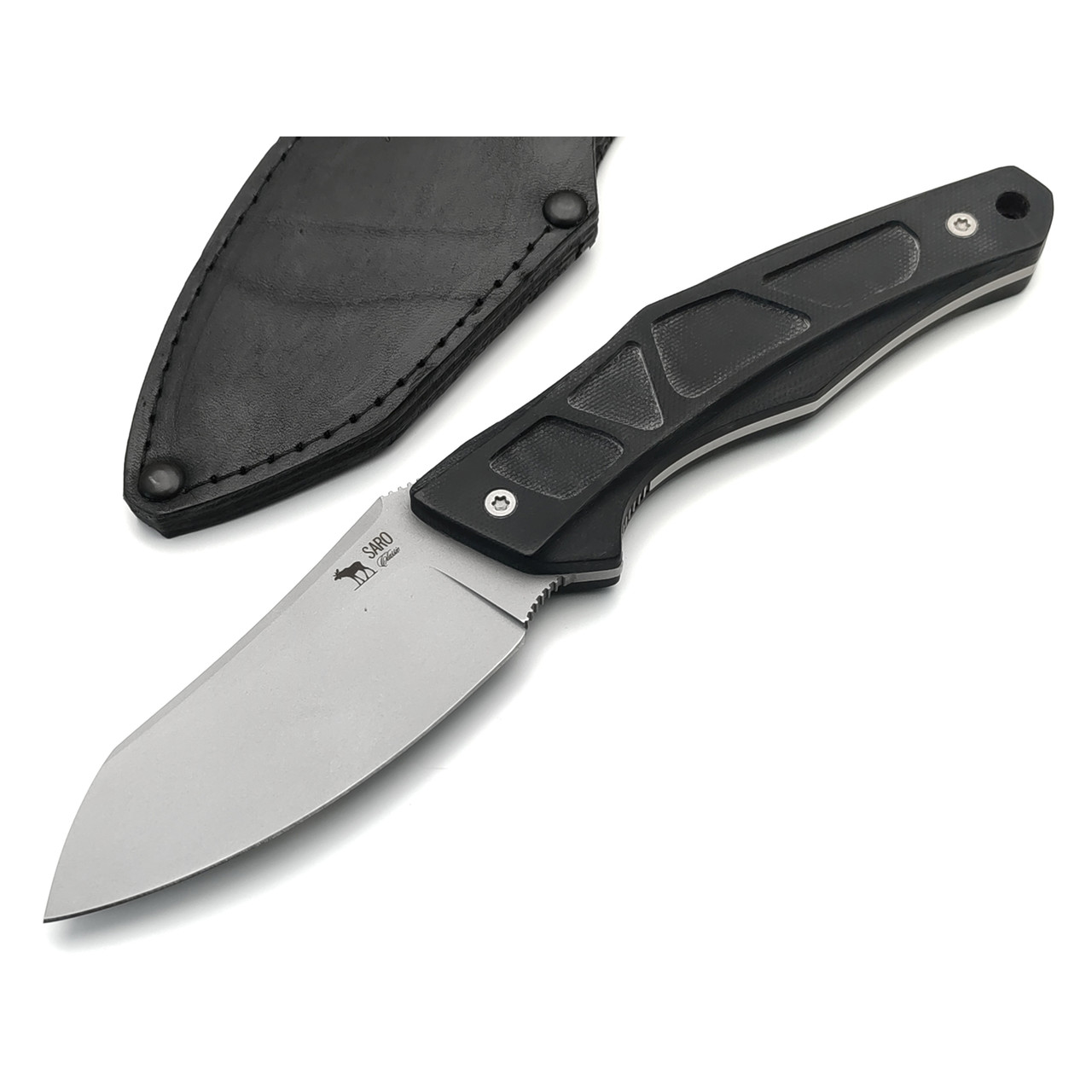 Saro нож Багира Фикс сталь K110, рукоять G10 black