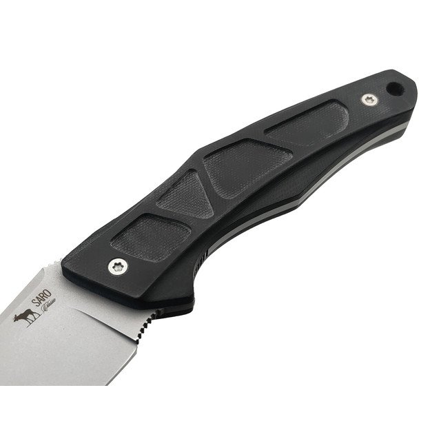 Saro нож Багира Фикс сталь K110, рукоять G10 black