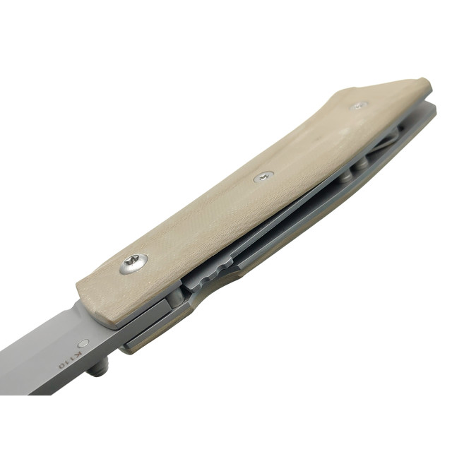 Saro нож Wild West сталь K110, рукоять G10 tan