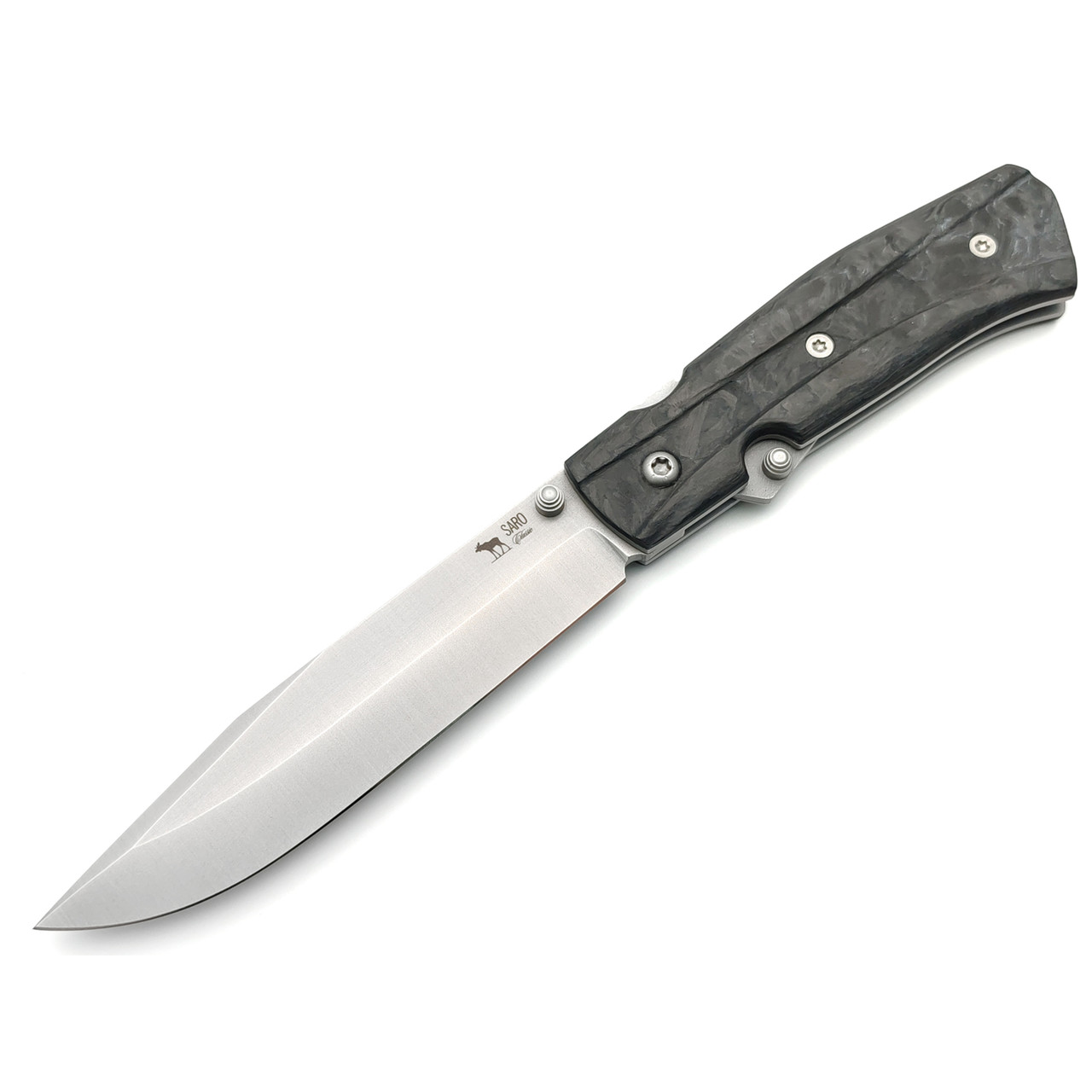 Нож SARO Wild West сталь Elmax, рукоять carbon fiber