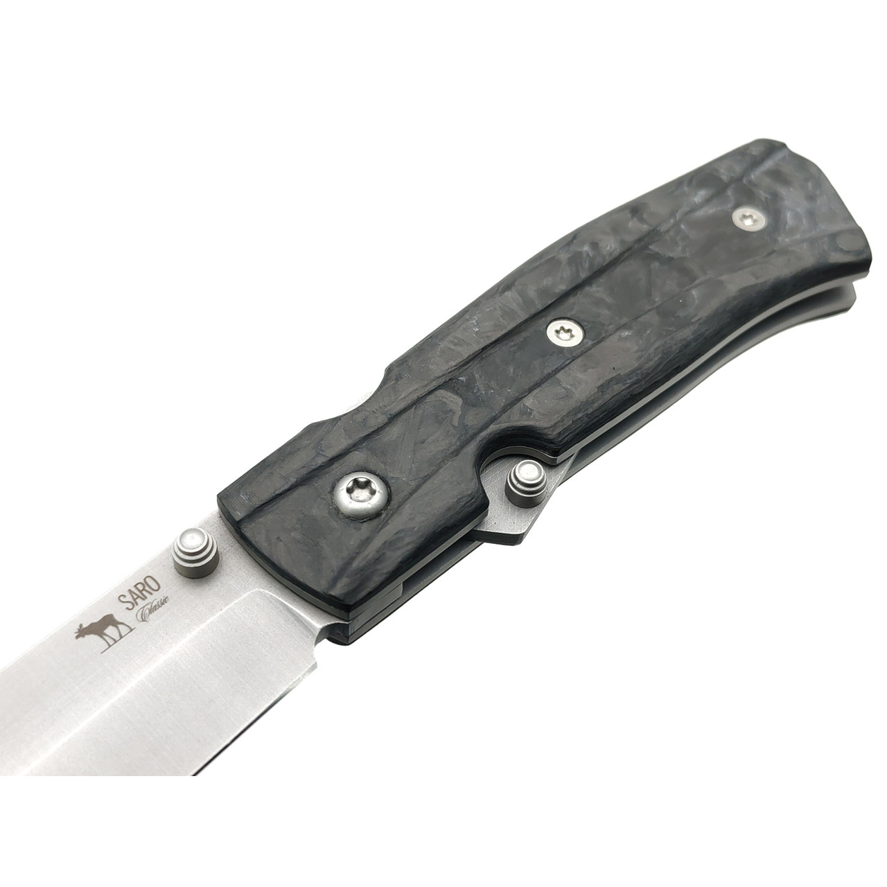 Нож SARO Wild West сталь Elmax, рукоять carbon fiber
