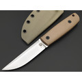 Град Горький нож Техно-Томми сталь VG-10 satin, спуски ромб, рукоять G10 tan & black