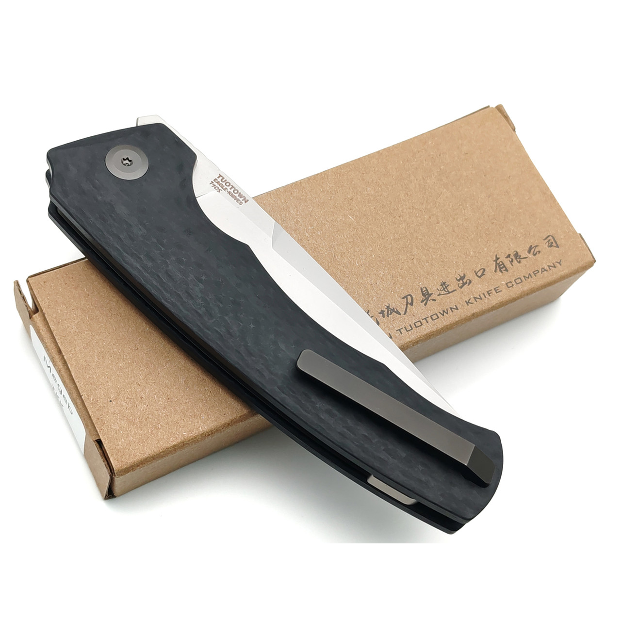 TuoTown и Eagle Knives складной нож Megeb сталь T10S бид-бласт, рукоять G10-Карбон