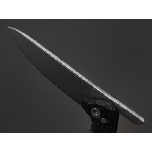Андрей Кулаков малый фрикционный нож KUL0115 сталь Х12МФ, рукоять Micarta deep purple