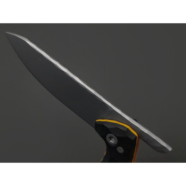 Андрей Кулаков малый фрикционный нож KUL0113 сталь Х12МФ, рукоять G10 black & yellow