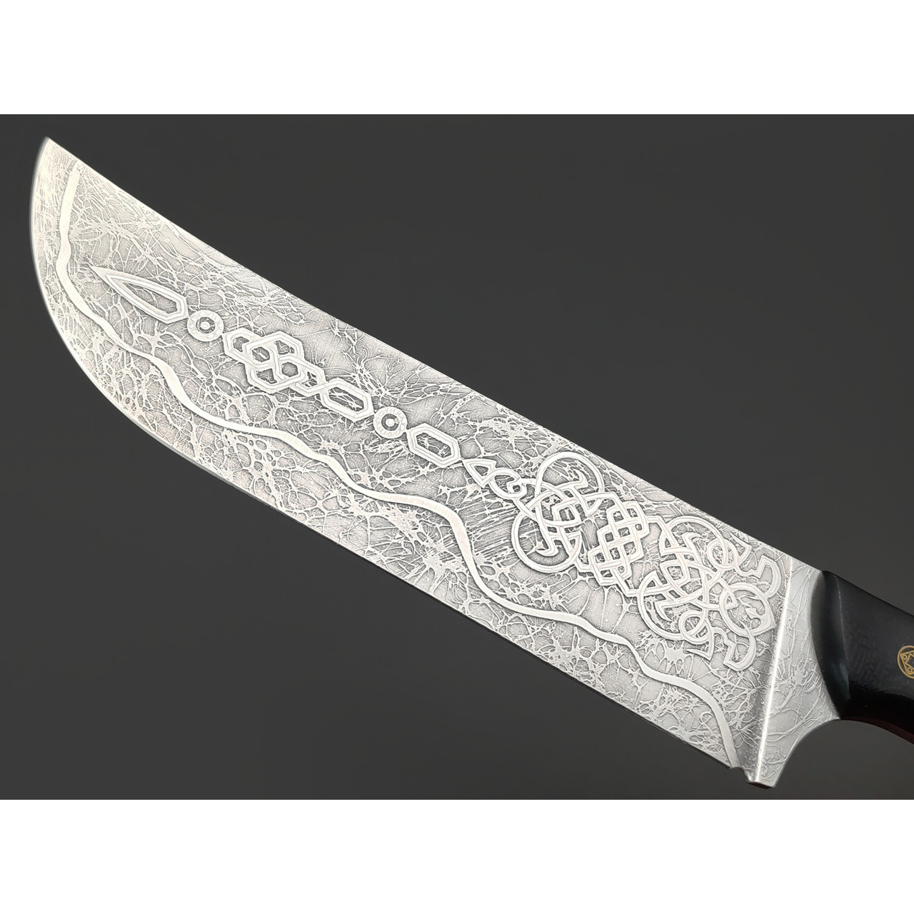 Волчий Век нож Пчак Custom сталь N690 WA худ. травление, рукоять G10, мозаичные пины