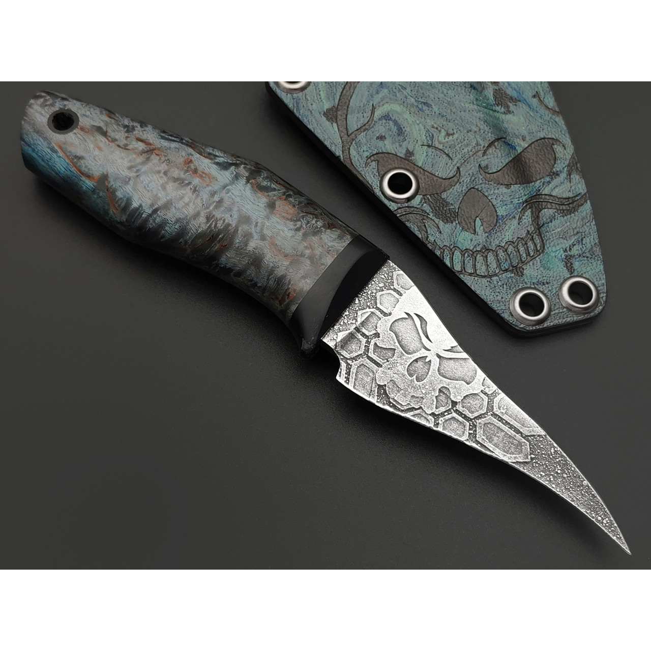 Волчий Век нож Злой Custom сталь PGK WA, рукоять Карельская берёза, G10, карбон