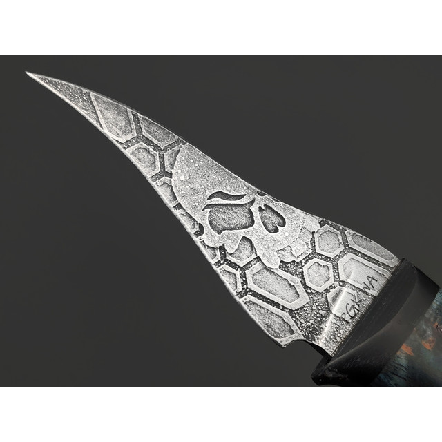 Волчий Век нож Злой Custom сталь PGK WA, рукоять Карельская берёза, G10, карбон