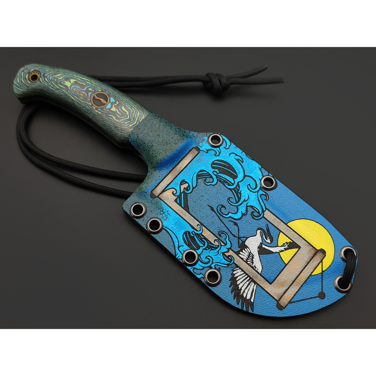 Волчий Век нож Шихан Custom Хокусай Edition сталь PGK WA, рукоять Carbon fiber laminate, G10