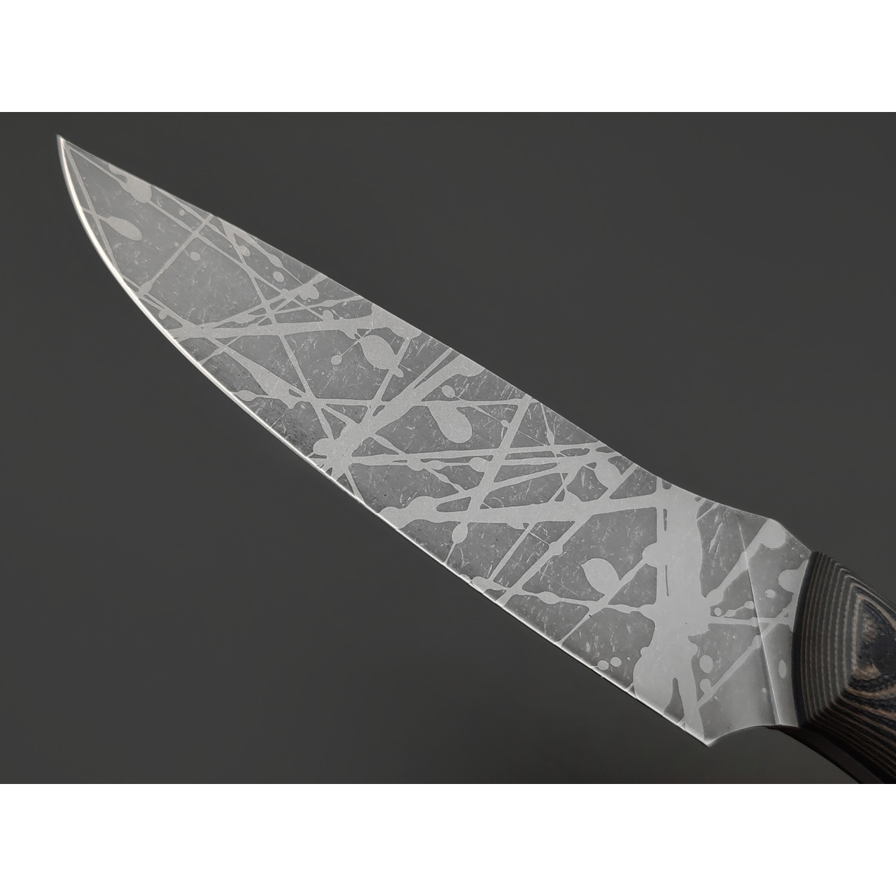 Волчий Век нож Беркем Custom сталь N690 WA травление chaotic camo, рукоять G10, карбон