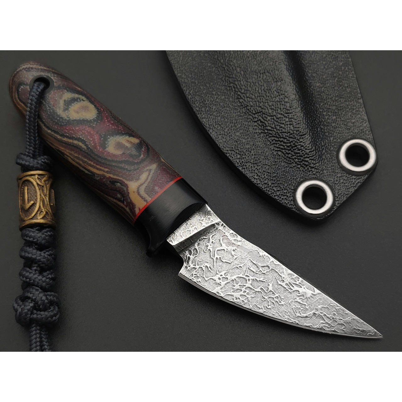 Волчий Век нож EDC Custom сталь PGK WA, рукоять Микарта, G10, карбон