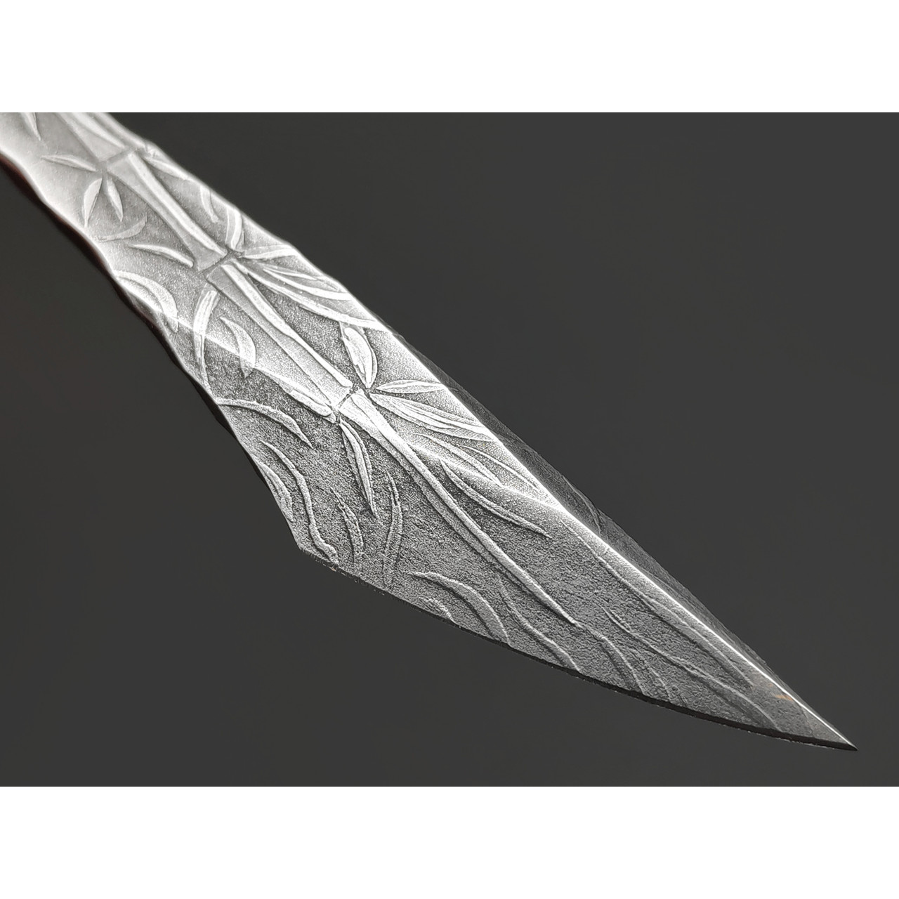 Волчий Век скелетный нож Kiridashi Custom Bamboo сталь PGK WA худ. травление