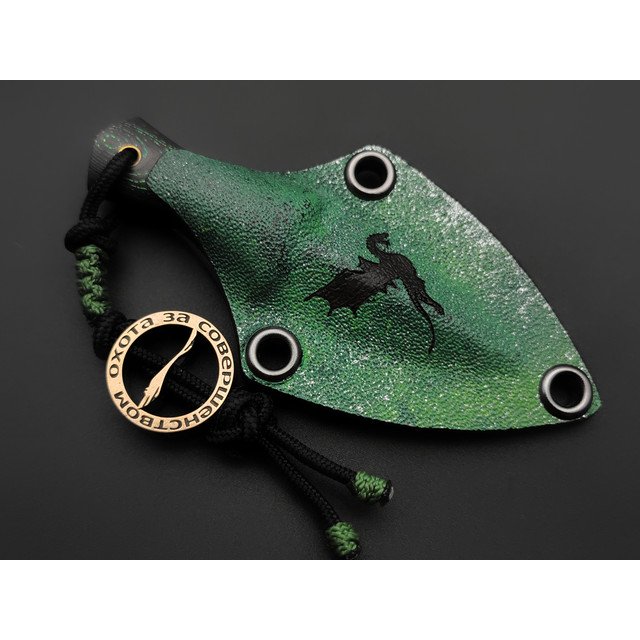 Волчий Век нож Драконий Зуб сталь Magnacut WA худ. травление, рукоять Carbon fiber pearl