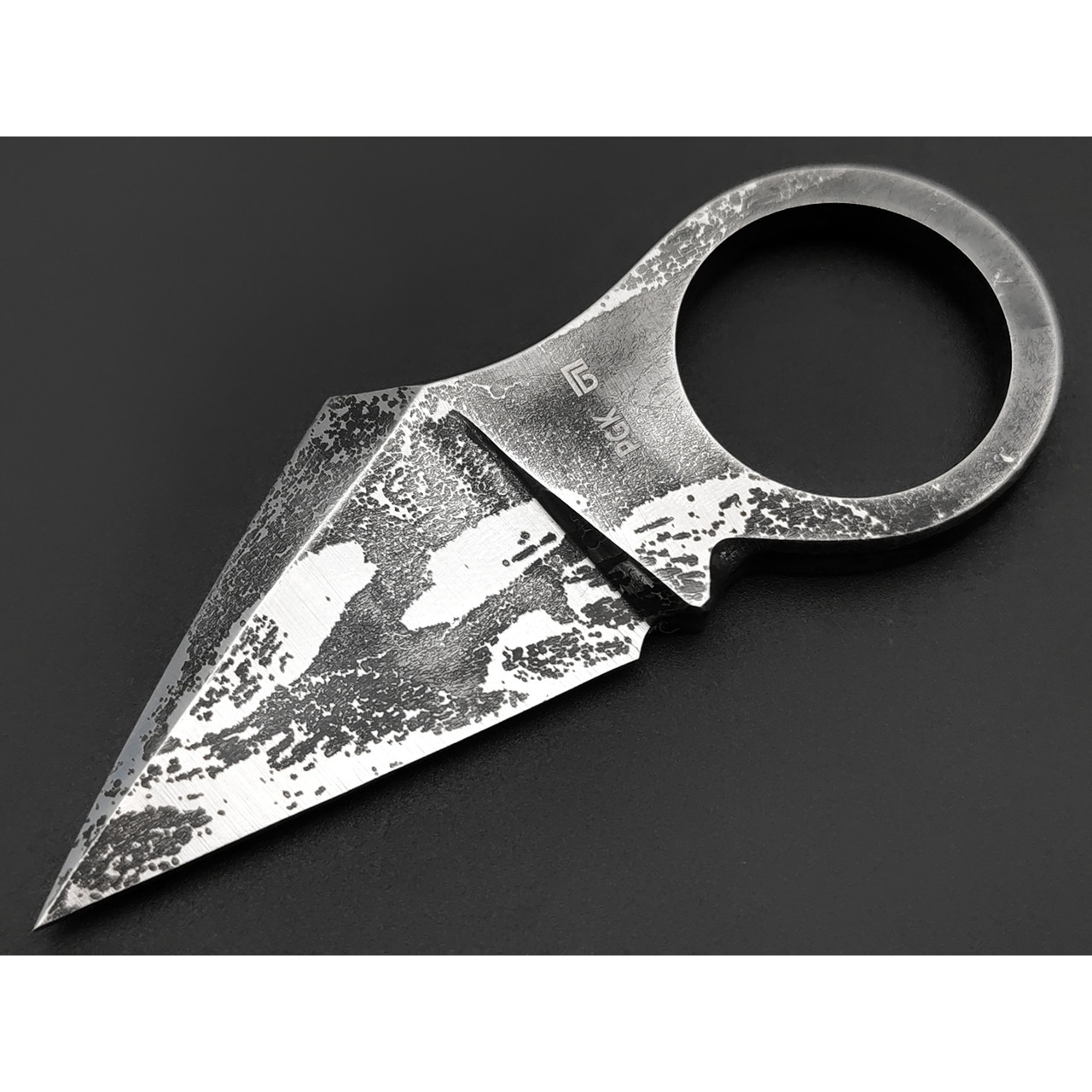Богдан Гоготов нож NBG-81 сталь PGK, травление, ножны Kydex