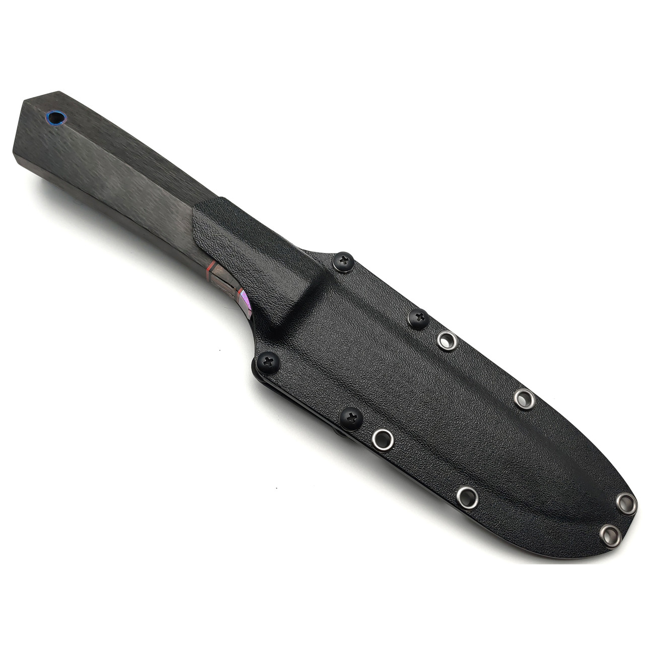 Богдан Гоготов нож NBG-77 сталь S390, рукоять Carbon fiber, зуб мамонта, titanium