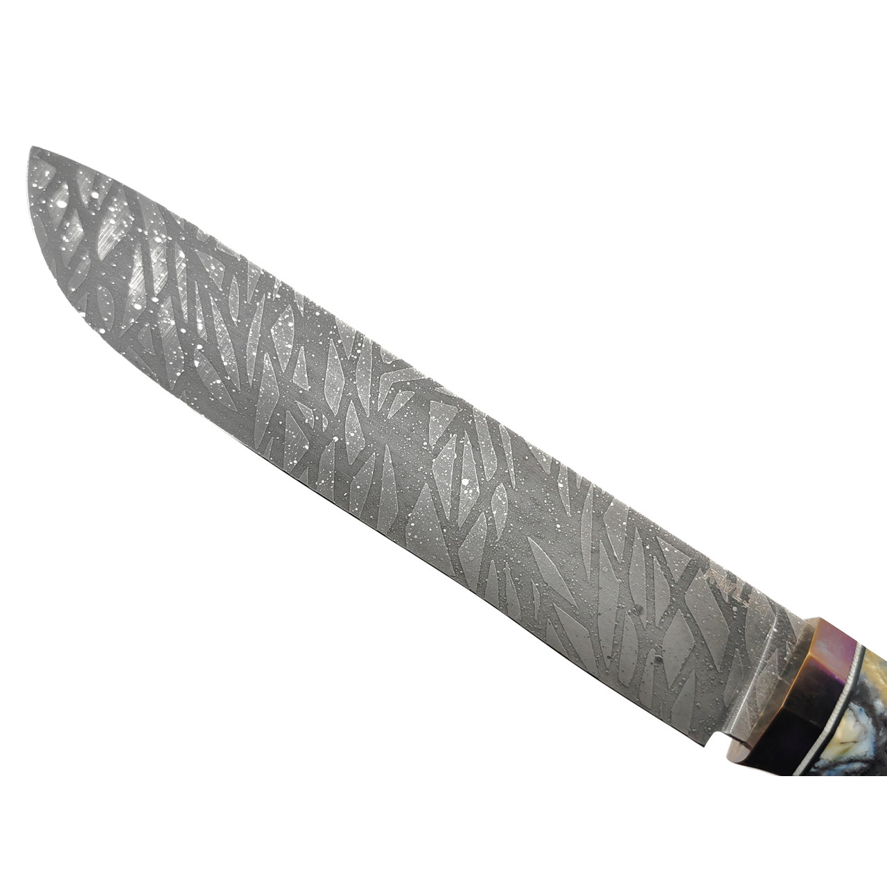 Богдан Гоготов нож NBG-76 сталь RWL-34, рукоять Carbon fiber, зуб мамонта, titanium