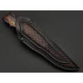 Кузница Васильева нож НЛВ177 ламинат CPM S90V, рукоять Дерево айронвуд, carbon fiber Chaotic Copper, мокумэ-ганэ, медь, карболит