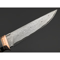 Кузница Васильева нож НЛВ177 ламинат CPM S90V, рукоять Дерево айронвуд, carbon fiber Chaotic Copper, мокумэ-ганэ, медь, карболит