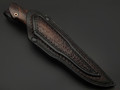 Кузница Васильева нож НЛВ174 ламинат K390, рукоять Дерево айронвуд, carbon fiber Chaotic Copper, медь, карболит