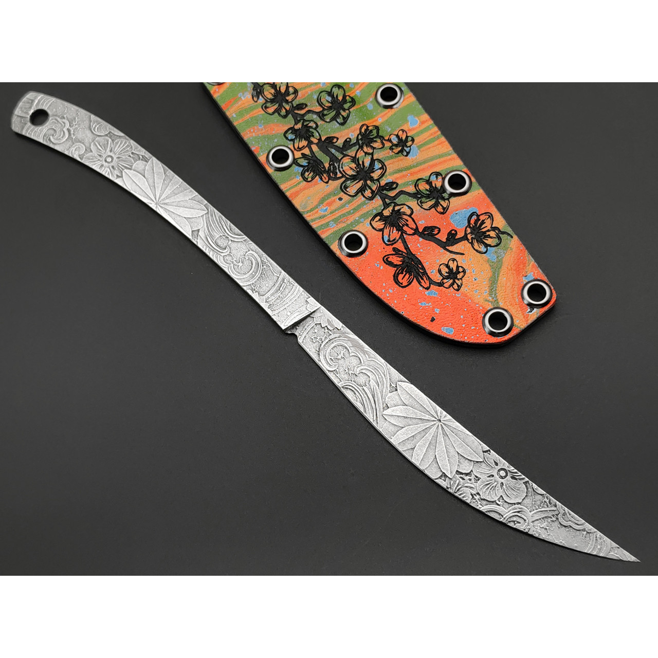 Волчий Век нож Скелетник Custom сталь Niolox WA худ. травление