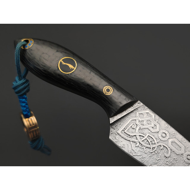 Волчий Век нож МасичЬка Custom сталь CPM S125V WA, рукоять Carbon fiber, пин WA