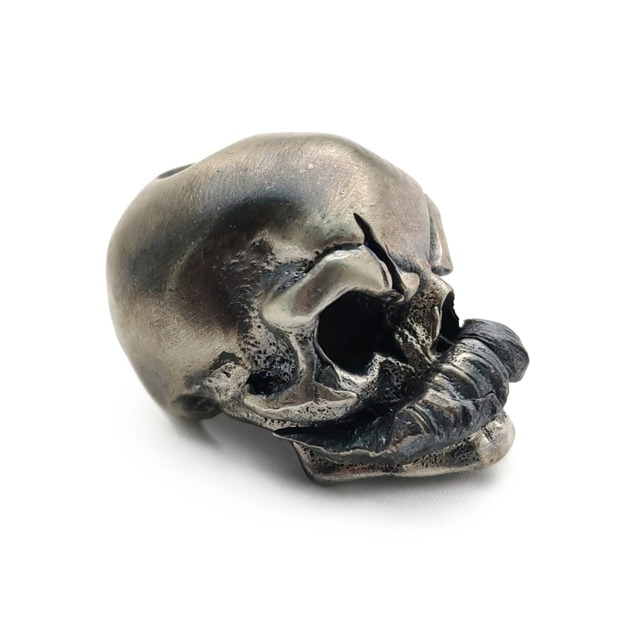 Barmaley Knives бусина "Barmaley Skull" большая, нейзильбер матовый