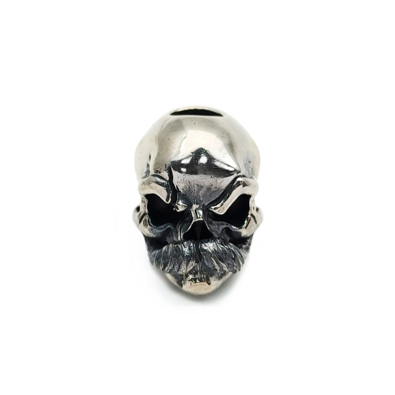 Barmaley Knives бусина "Barmaley Skull" малая, нейзильбер с полировкой
