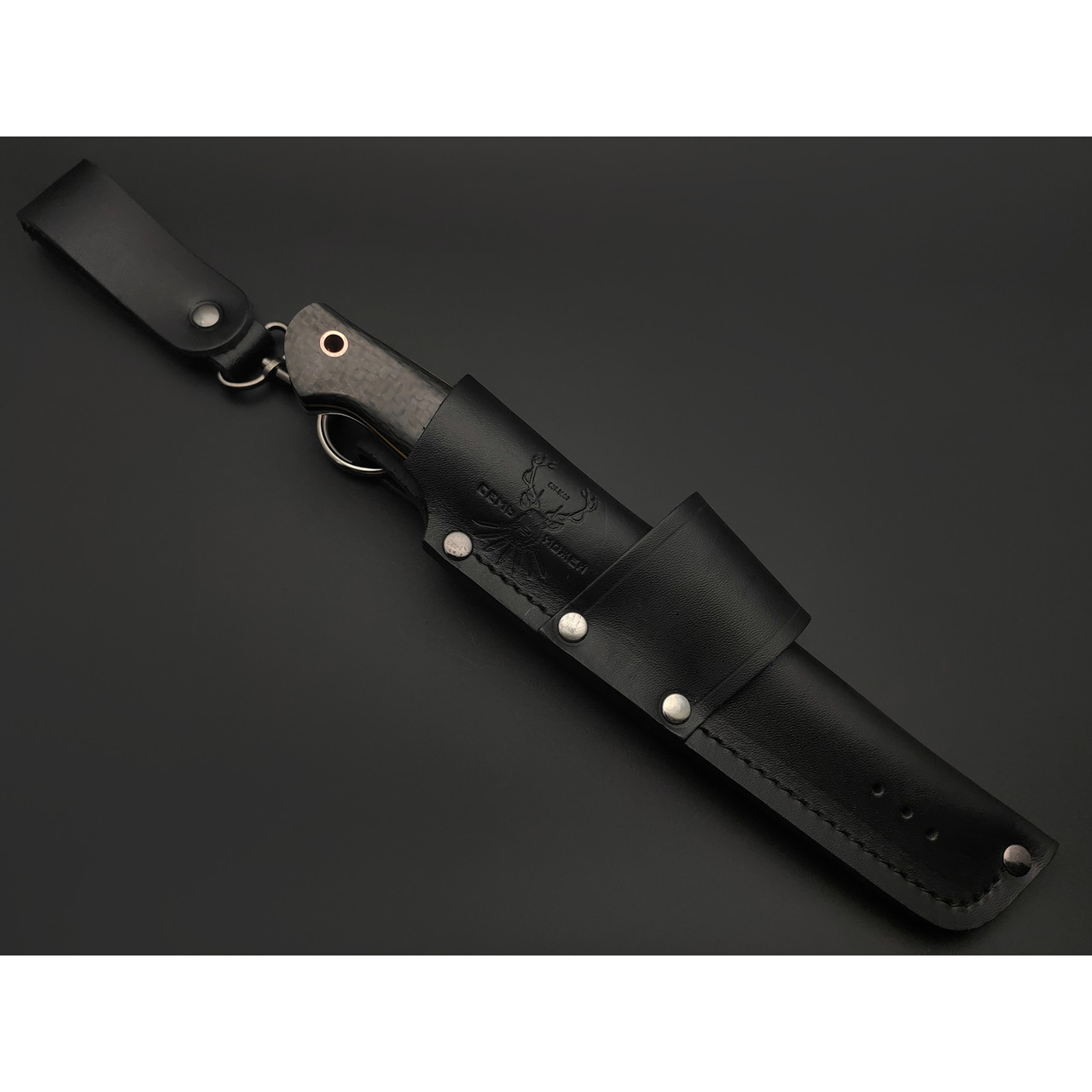 7 ножей нож Клык большой сталь PGK satin, рукоять Carbon fiber, G10 yellow & black