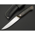 7 ножей нож Клык большой сталь PGK satin, рукоять Carbon fiber, G10 yellow & black