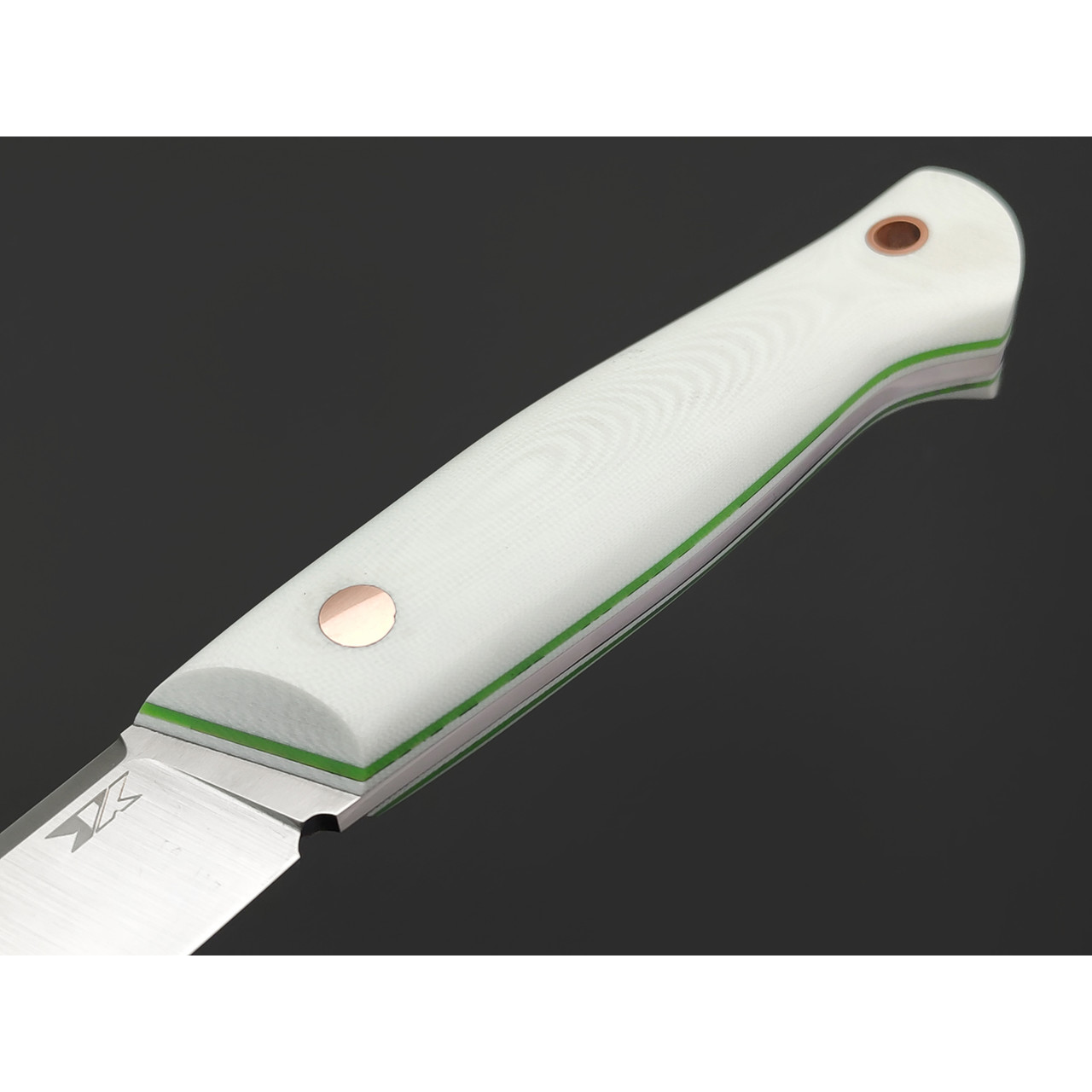 7 ножей нож Клык большой сталь Aus-10Co satin, рукоять G10 white & green