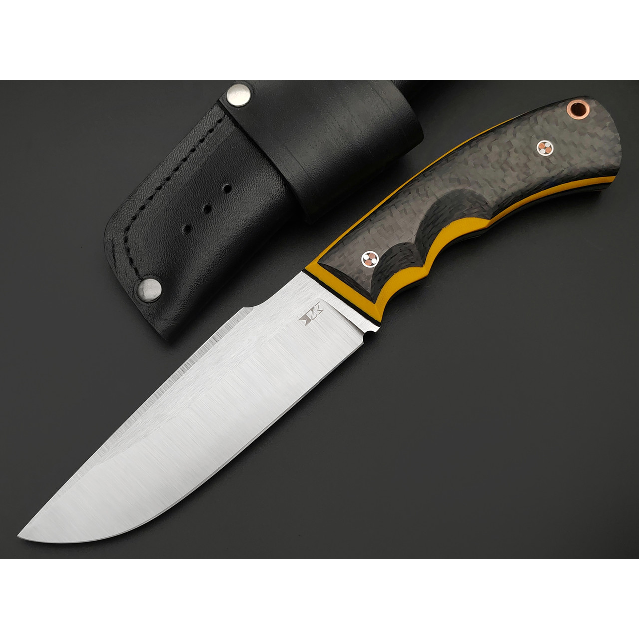 7 ножей нож Беркут малый сталь PGK satin, рукоять Carbon fiber, G10 black