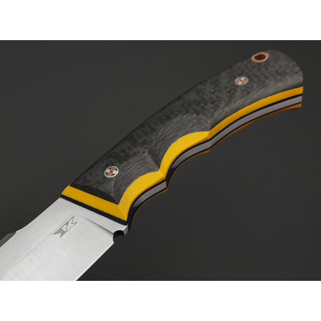 7 ножей нож Беркут малый сталь PGK satin, рукоять Carbon fiber, G10 black
