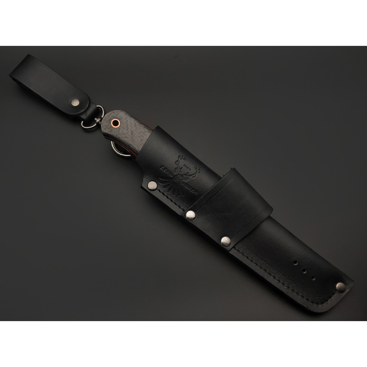 7 ножей нож Йети сталь PGK satin, рукоять Carbon fiber, G10 red & black