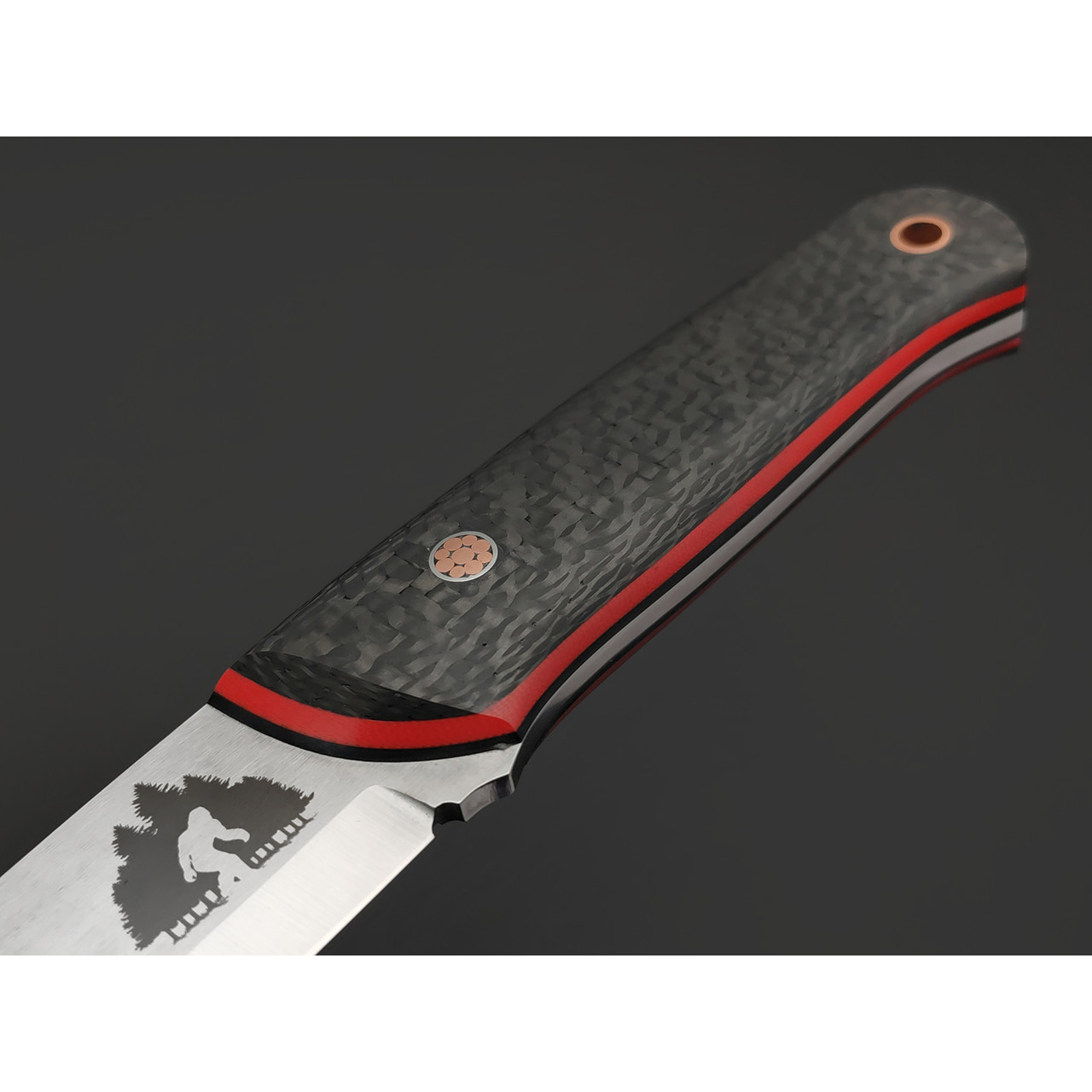 7 ножей нож Йети сталь PGK satin, рукоять Carbon fiber, G10 red & black