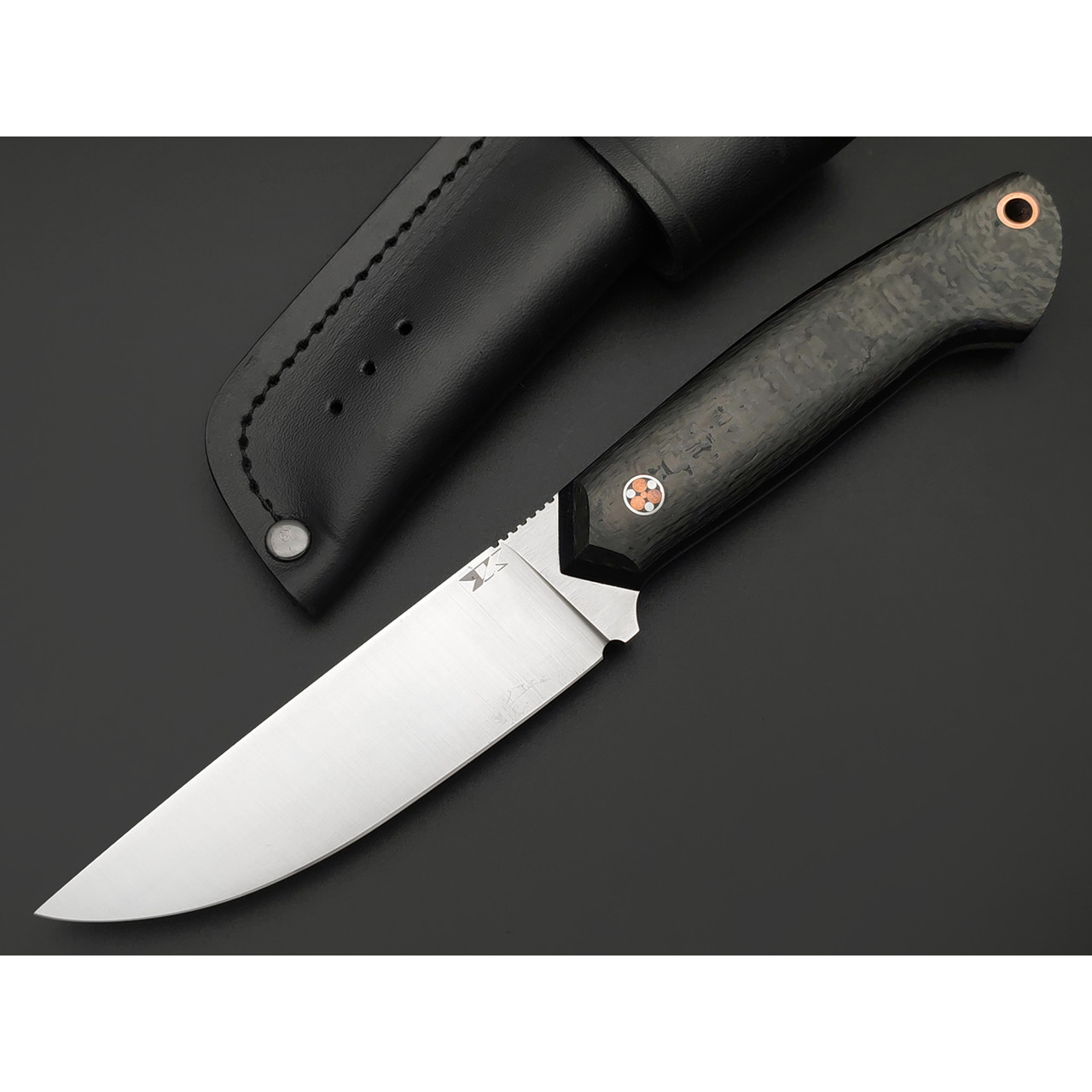 7 ножей нож Айсберг сталь PGK satin, рукоять Carbon fiber, G10 black