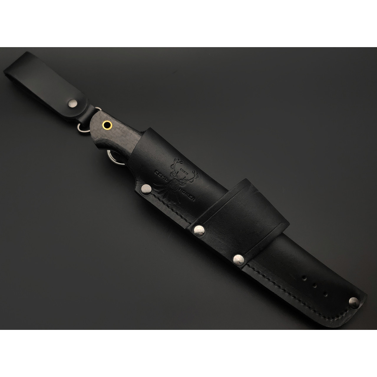 7 ножей нож Клык большой сталь Aus-10Co satin, рукоять Carbon fiber, G10 black