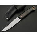7 ножей нож Клык большой сталь Aus-10Co satin, рукоять Carbon fiber, G10 black