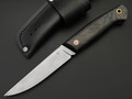 7 ножей нож Клык большой сталь Aus-10Co satin, рукоять Carbon fiber, G10 black