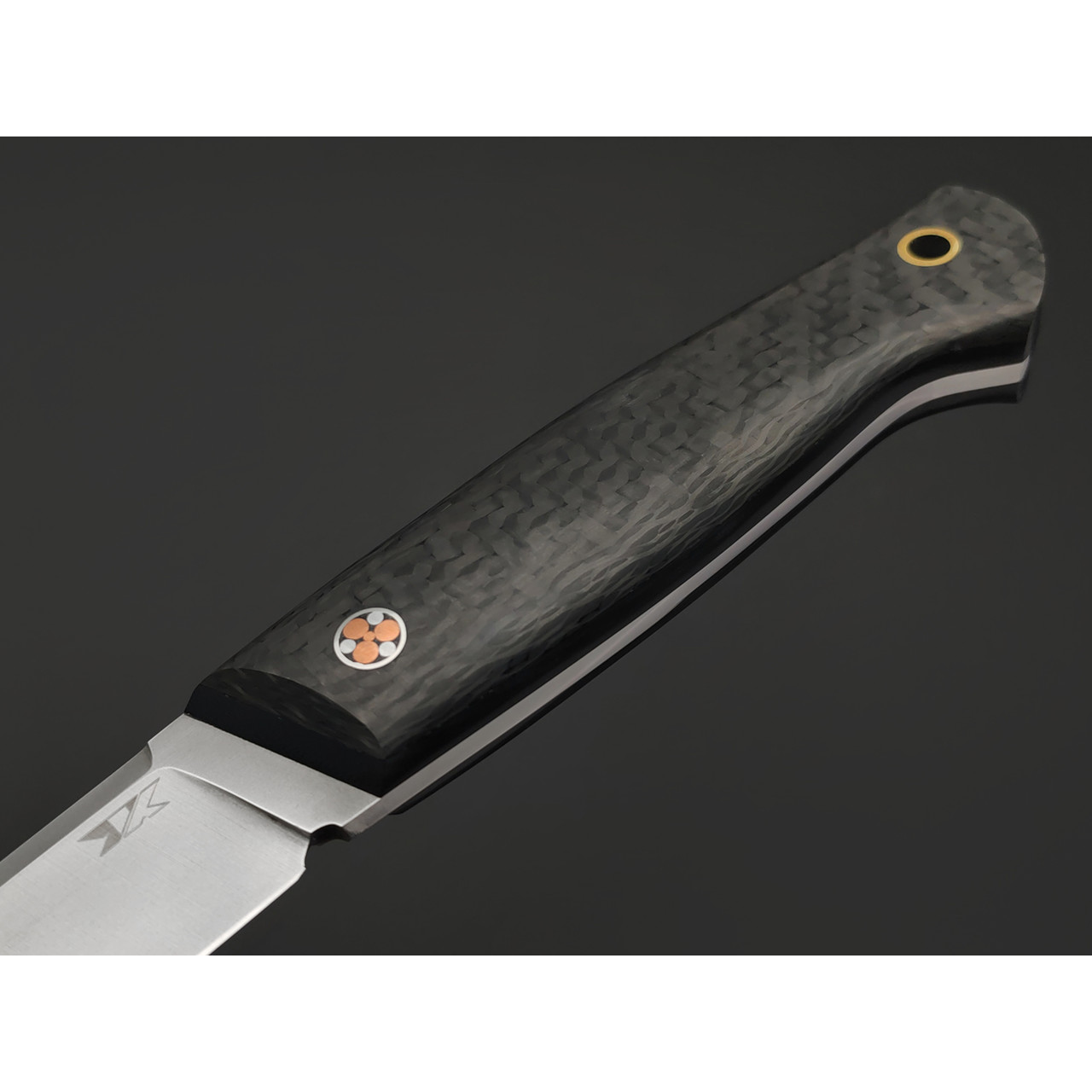 7 ножей нож Клык большой сталь Aus-10Co satin, рукоять Carbon fiber, G10 black
